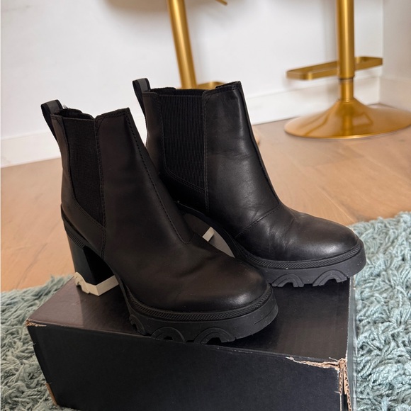 Sorel Black Heel Ankle Boots Women's Brex Heel Chelsea Bootie - Picture 7 of 7